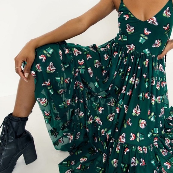 Blackmilk Dresses & Skirts - Piranha Plants Sheer Midaxi Dress Blackmilk Size L